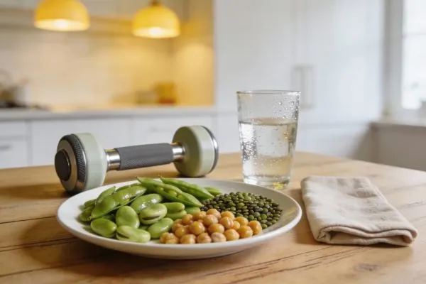 Fèves comme source de protéines végétales pour préserver la masse musculaire après 50 ans