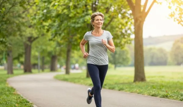 Personne courant à allure modérée sur une piste, repères de vitesse et confort respiratoire