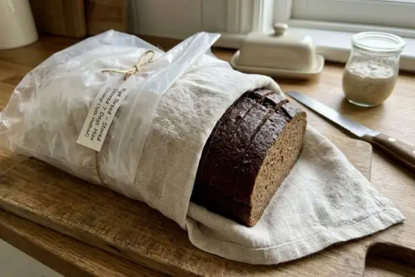 Pain de seigle enveloppé dans un torchon humide
pour une conservation optimale jusqu'à 7 jours