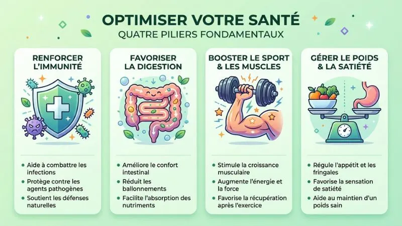 4 bienfaits des prébiotiques après 50 ans : immunité, digestion, sport et poids