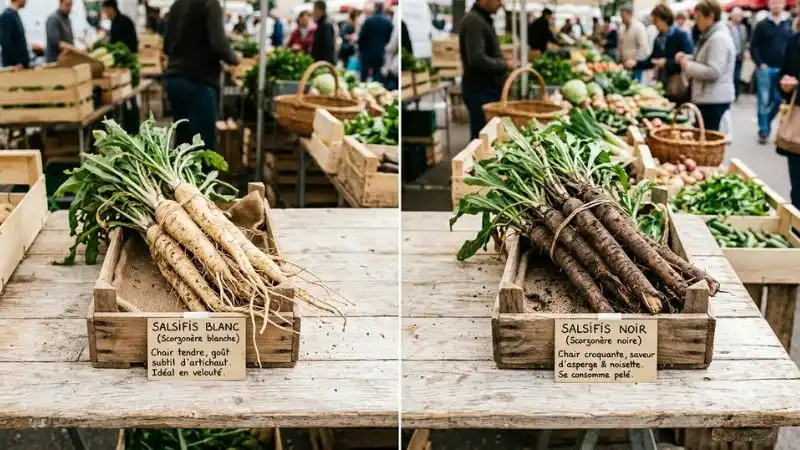différence entre salsifis blanc et scorsonère noire : peau, saveur et facilité de culture