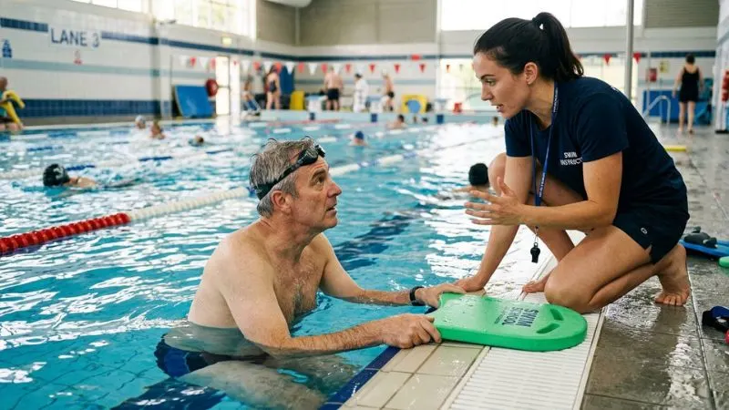 programme natation senior débutant planche piscine 12 semaines