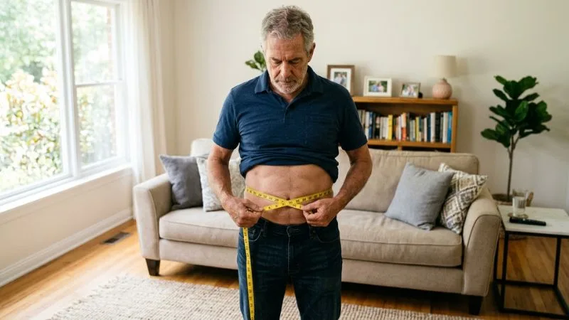 Homme de 60 ans illustrant la sarcopénie et la perte musculaire après 50 ans